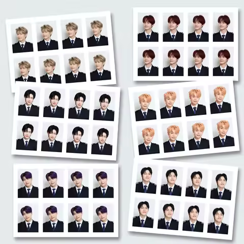 Kpop ZB1 ID Photo ZhangHao Ricky Character Printing White Background Photograph Resume Photo ZEROBAS