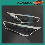 Nissan Almera (2021-2024) Penutup Lampu Depan Krom Berjaya Auto Aksesori Kereta