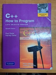 【教科書】C++ How to Program : Late Objects Version, 7/e (IE-Paperback)