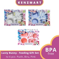 LUSTY BUNNY - BABY GIFT SET 6 PCS LB-1419 BABY FEEDING SET/