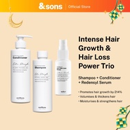 andSons Intense Hair Growth Gift Set (Shampoo 200ml + Conditioner 200ml + 3% Redensyl Serum 60ml + D