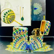 ZIPPO PEACOCK JACKET SILVER GOLD PLATE LIMITED EDITION - GHOSTORE7