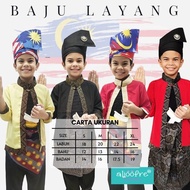 Baju Layang (READY STOCK) Merah Kuning Hitam Biru Merdeka Budak Kanak-kanak Hari Merdeka, Tanjak Hit