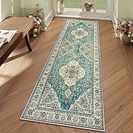 Lahome Persian Floral Medallion Runner Rug - 2x7 Hallway Kitchen Vintage Runner, Non-Slip Washable L