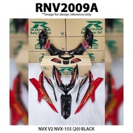 Rapido Cover Set Yamaha NVX V2 Aerox NVX155 (20) Black RNV2009A Plug And Play PNP CoverSet