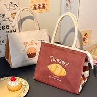 [Handsome Handsome Home] Cute Lunch Box Bag Handbag Large Capacity Insulated Lunch Bag Outing Office