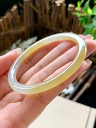 冰種 天然翡翠 緬甸 A玉 玉鐲 • 冰種黃翡貴妃鐲