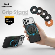 Keephone Kevlar Grip Ring Holder Stand Magnetic Ring Holder Stand Ultralight Foldable Multifunctiona