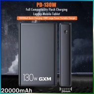 GXM 130W 20000mAh Fast Charging Power Bank  for Laptop Mobiles Phones Tablet Portable Power Bank