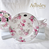 英國Aynsley 紅玫瑰系列 20cm骨瓷餐盤
