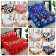 Ready Stock Classic-3-in-1 Set Cadar katil ROPOL CADAR saiz QUEEN /cadar queen murah