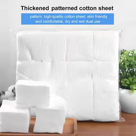 1 Set Disposable Pearl Pattern Makeup Cotton Wipes Soft Remover Pads Facial Cleaning Cosmetic Cotton