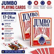 Jumbo Poker Playing Card 6 Times Large Playing Cards for Kids Adults Funny Card Entertainment