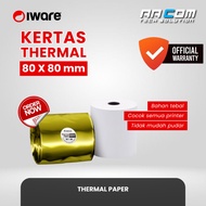 IWARE THERMAL PAPER 80X80 THERMAL PRINTER ROLL 80 X 80 mm Barcode Printer Paper