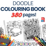 PDF | Doodle Art Colouring Book For Kids & Adult | Coloring - 380 pages
