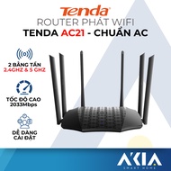 Tenda AC21 AC2100 Dual Band Wifi Router, 2100Mbps 4x4 MU-MIMO High Speed Dual Band Wifi Router