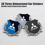 Zinc Alloy Car Fender Emblem Laser Logo Window Badge for Mitsubishi ASX Outlander Lancer Pajero Ecli