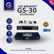 G-POWER SOUNDCARD Bluetooth Live SoundCard GS30 Soundcard Audio Live Mixer untuk Live streaming Kara