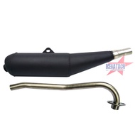 ท่อ WAVE 125I ปลาวาฬ ย่น ตรงรุ่น ท่อผ่า เวฟ 125 ท่อผ่าหมก W125I ปลาวาฬ ย่น ท่อ มอก.  พร้อมคอท่อ สแตน