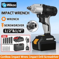 Impact Wrench-1/2”/4"Impact Wrench Cordless 998VF Electric Brushless Impact Wrench Battery Screwdriv
