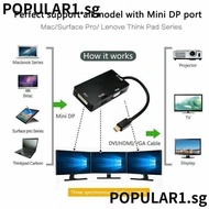 POPULAR DP to HDMI/DVI/VGA Converter, Display Port For Computer 3 in 1 Converter, High Quality 1080P Mini Adapters Adapter Cable Suitable For 4k Laptops And Desktops
