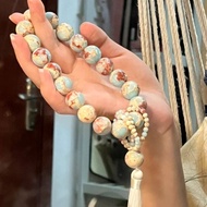 Ready Stock Shoushan Stone Snakeskin Stone Hand-held Bracelet Eighteen Sons 21 Female Star Moon Bodh