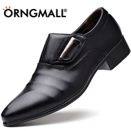 ORNGMALL Men's Business Pointed Leather Shoes Casual Loafers Dress Oxford Party Office Wedding Shoes Formal Shoes for Men Big Size 38-48