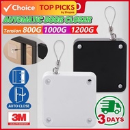 GEESO Automatic Soft-Close Door Closer Adjustable Wire Rope Punch-Free