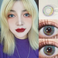 【ready stock & give gifts】2pcs Colorful  Contact lens Yearly use  degrees0.00-8.00diameter14.2mm Eur