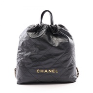 【二手】香奈兒 (Chanel) CHANEL 雙肩包，雙肩背包，Chanel 22 大號 AS3313 黑色皮革 CHANEL22 Matelassé 大號鏈條雙肩包（女款）