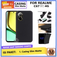 Slim Black Matte Case Realme C67 NFC 4G C67 5G C67 4G Casing Protect Camera Protector Full Cover