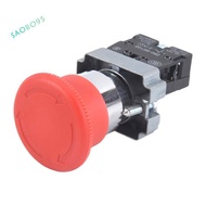 22mm NC Red Mushroom Emergency Stop Push Button Switch 600V 10A ZB2-BE102C XB2-BS542X1
