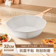嚴選高茲麥飯石不粘鍋家用廚房鍋具炒菜鍋平底鍋電磁爐通用八角鍋