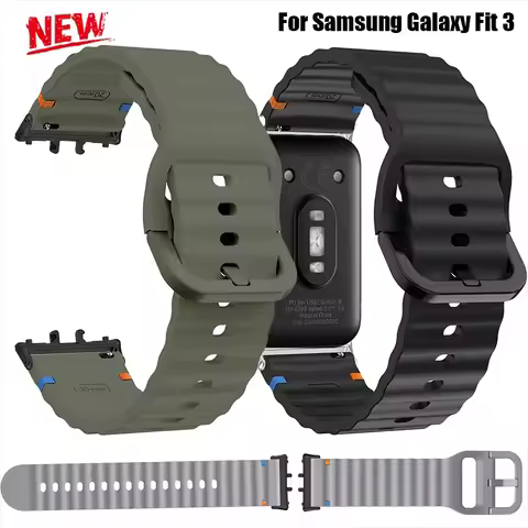 Sport Silicone Strap for Samsung Galaxy Fit 3 Band Smartwatch Rubber Bracelet Correa for Samsung Gal
