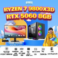 SETCOM + MONITOR/ BONMECOM2 คอมประกอบ / NEW RTX 5060 8GB / AMD AM5 RYZEN 7 9800X3D / Case เลือกแบบได