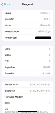 Iphone 14 128gb Second Ibox