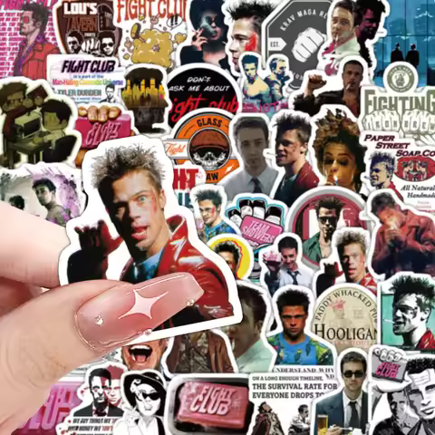 10/60PCS Boxing Classic Fight Club Movie Posters Stickers Retro Fashion Decals For Laptop Guitar Lug