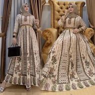 Gamis Wanita Hindi Sekaru Standar & Jumbo Rayon Premium Pakaian Muslim Panjang Lengan Panjang Adem N