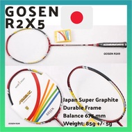 [SG FAST DELIVERY] GOSEN R2X5 JAPAN BADMINTON RACKET SUPER GRAPHITE FRAME 85G QUALITY RACQUET