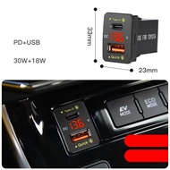 Car phone charger, 1 USB port and 1 Type C port, 2 sizes