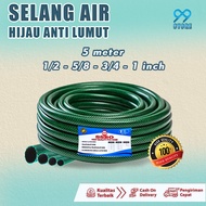 PROMO SELANG AIR 5 METER 1/2 SELANG AIR HIJAU ANTI LUMUT TEBAL / SELANG AIR CUCI MOTOR & MOBIL TERLA