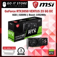 Msi GeForce RTX 3050 Ventus 2X 6G OC GDDR6 Graphic Card RTX3050