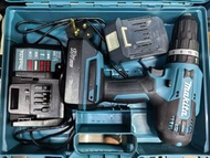 Makita牧田18V三用電批兩電一叉可鑽墻