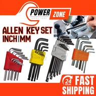 Allen Key Set (Inch & MM) Allen Wrench Set / Allen Key L Handle Ball Wrench - Heavy Duty