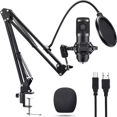 BM-800 USB Recording Microphone Professional Condenser Mic Kit with Articulated Arm For Gaming Podca