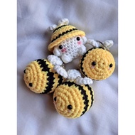 Knitting BEE Key Chain/BEE Knitting Doll/BEE Knitting