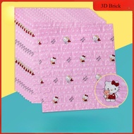 3D Brick Wallpaper Dinding 3D Wallpaper Brick Foam Stickers Wall Stickers Wallpaper Waterproof Self-