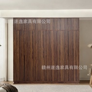 Ebony Wood Solid Wood Wardrobe Modern Simple Solid Wood Wardrobe Large Size Large Capacity Locked Wa