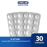 UNILAB - Pharex® D-Vit 800 30s - For the prevention and treatment of Vitamin D deficiency