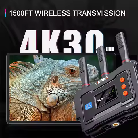 VRRIIS WL096 PRO UVC 5G 4K HDMI Wireless Extender Transmitter and Receiver for Camera Live Streaming